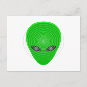 Carte Postale Contrôle mental de la tête de l'Alien