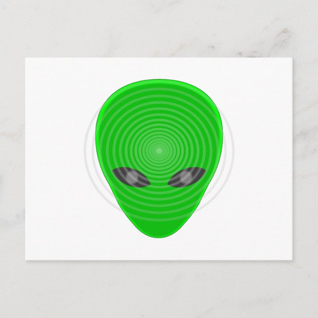 Carte Postale Contrôle mental de la tête de l'Alien (Devant)