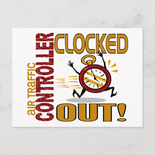 Carte Postale Contrôleur de la circulation aérienne fermé (Devant)