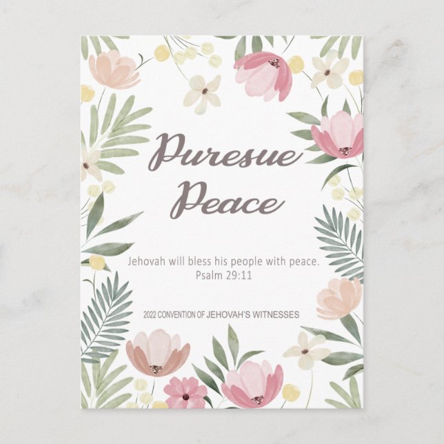 Carte Postale Convention JW 2022 - fleur (Devant)