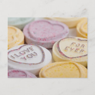 Carte Postale Conversation coeurs bonbons I Love You Forever pho