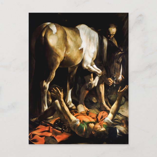 Carte Postale Conversion sur le chemin de Damas par Caravaggio (Devant)