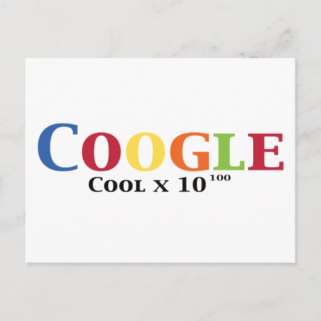 Carte Postale Coogle   Cool x 10^100 Cadeaux (Devant)