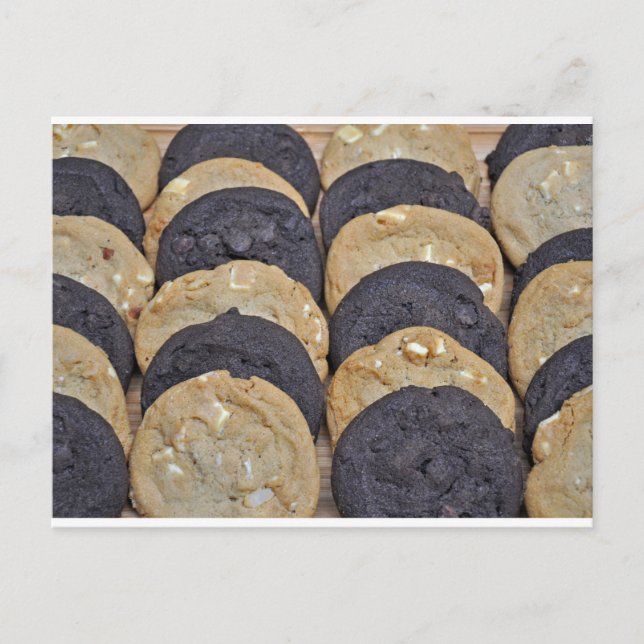 Carte Postale Cookies blanc et chocolat (Devant)