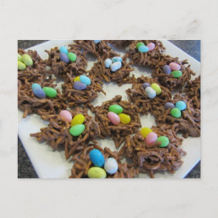 Carte Postale Cookies de nid d'oiseaux au chocolat