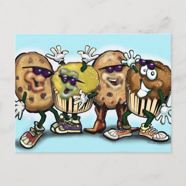 Carte Postale Cookies et Cupcakes (Devant)