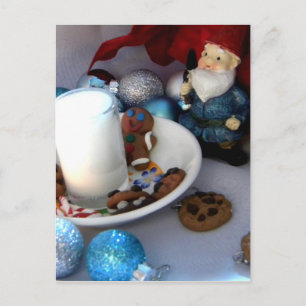 Carte Postale Cookies et lait Gnome II