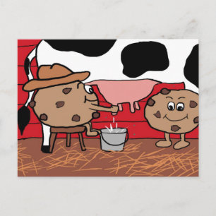 Carte Postale Cookies Milkin' Lait et cookies Conception