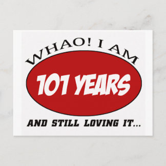 Carte Postale cool 101 ans conception d'anniversaire