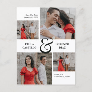 Carte Postale Cool Ampersand Couleur personnalisée Enregistrer l