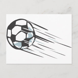 Carte Postale Cool balle de soccer rapide avec traînée