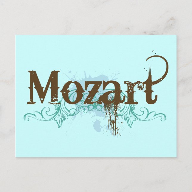 Carte postale cool classique Mozart (Devant)
