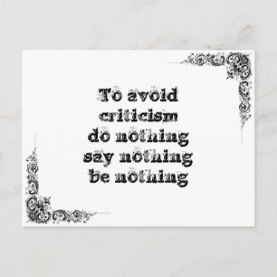 Carte Postale Cool grande sagesse simple philosophie phrase de t