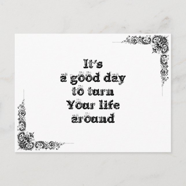 Carte Postale Cool grande sagesse simple philosophie phrase de t (Devant)