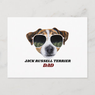 Carte Postale Cool Jack Russell Terrier Papa Fête des pères Chie