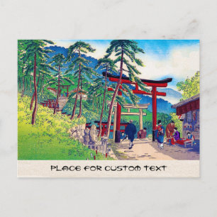 Carte Postale Cool japonais tori porte de montagne paysage