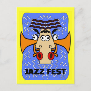 Carte Postale Cool Jazz Abstrait Cubism, Jazz Fest 2011