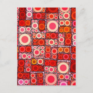 Carte Postale Cool Moderne Cercle Orange Carreaux de mosaïque ro