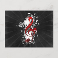 Cool Musique notes tourbillons pointillés fleurs é