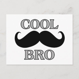 Carte Postale Cool Mustache Bro