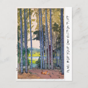 Carte Postale Cool oriental japanse Yoshida Bamboo Forest art