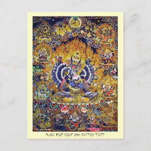 Carte Postale Cool oriental tangka Yamantaka mort dieu tatouage