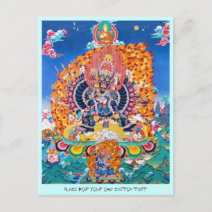 Carte Postale Cool oriental tangka Yamantaka mort dieu tatouage