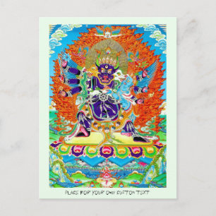 Carte Postale Cool oriental tangka Yamantaka mort dieu tatouage