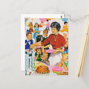 Carte Postale cool rétro vintage fête d'anniversaire