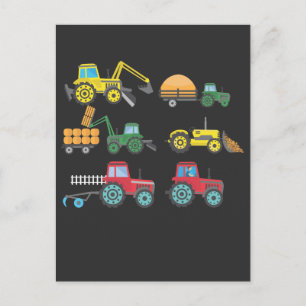 Carte Postale Cool Tracteurs et Harvesters Collection Agriculteu