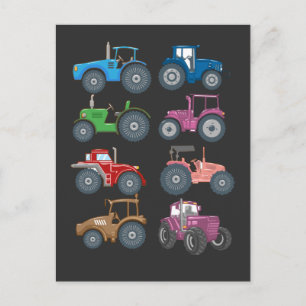 Carte Postale Cool Tracteurs Fermier Boy Véhicules Agricoles Agr
