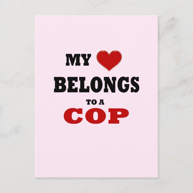 Carte Postale Cop Love (Devant)