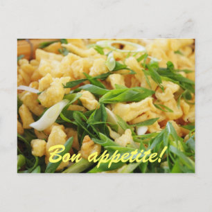 Carte Postale copeaux de riz et oignon vert