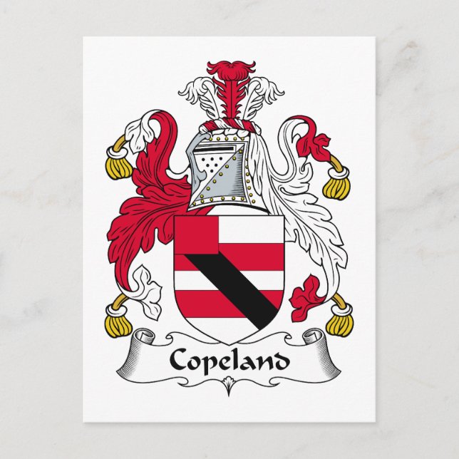 Carte Postale Copeland Family Crest (Devant)