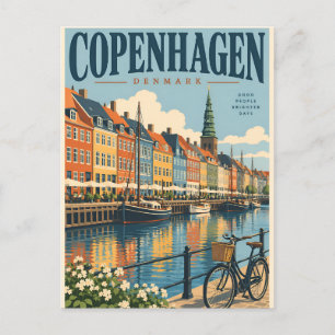 Carte Postale Copenhague Danemark vintage