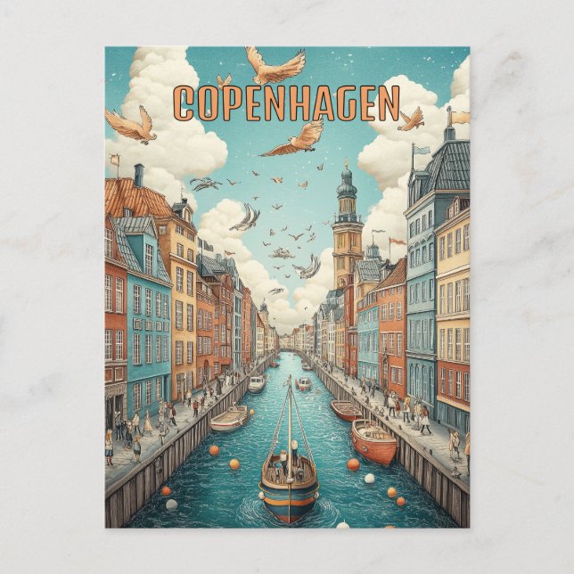Carte Postale Copenhague Danemark Voyages (Devant)