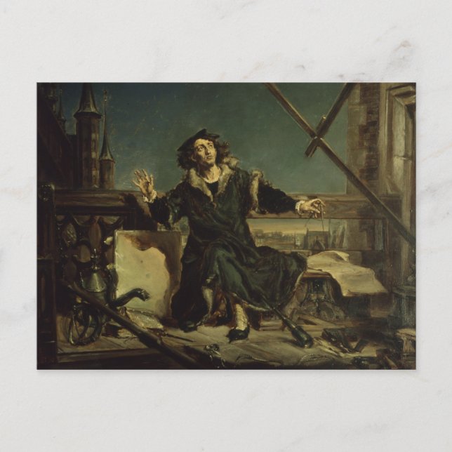 Carte Postale Copernic dans la tour à Frombork (Devant)