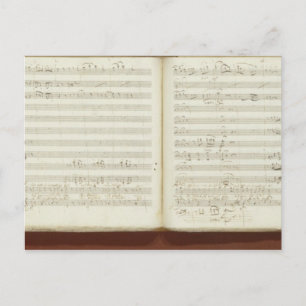 Carte Postale Copie autographique de "La Flûte magique"