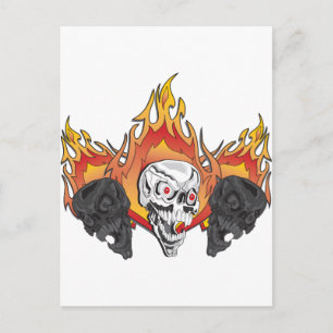 Carte Postale Copie des crânes flambants