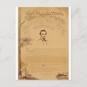 Carte Postale [Copie Paine de la Proclamation d'Émancipation. Co