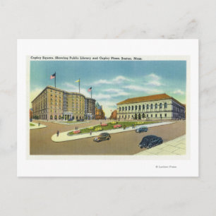 Carte Postale Copley Plaza et vue Carré du public