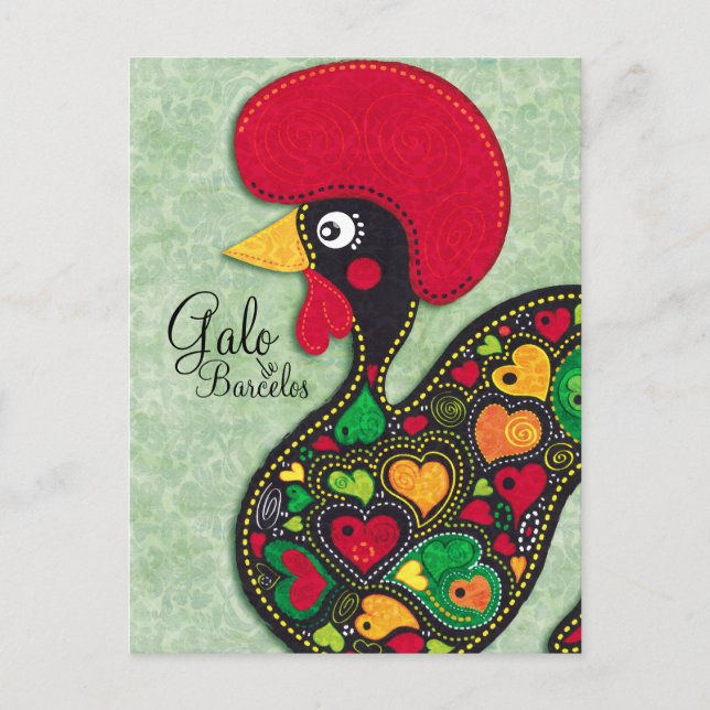 Carte Postale Coq du Portugal - Galo de Barcelos (Devant)