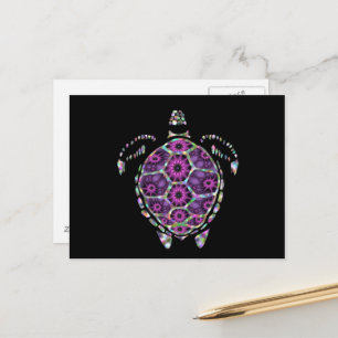 Carte Postale Coquille de tortue violette