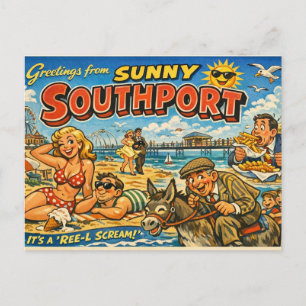 Carte postale coquine classique de Southport
