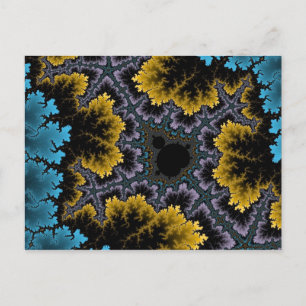 Carte postale Corail bleu et orange