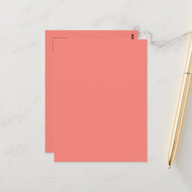 Carte Postale Corail rose (Devant/Arrière en situation)