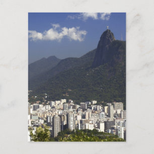 Carte Postale Corcovado surplombant Rio de Janeiro, Brésil