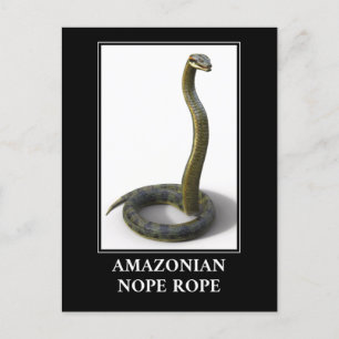 Carte Postale Corde de Nope Amazonienne - Anaconda Snake Danger