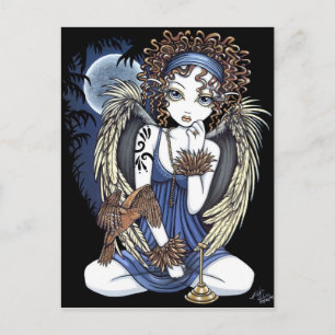 Carte postale "Cordelia" Gothique Moon Oil Bird An
