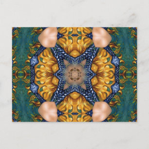 Carte Postale Cordes bleu feu d'or